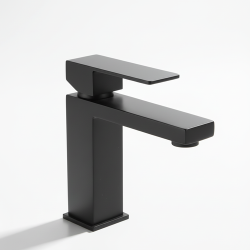 Matte Black Single Handle Bathroom Faucet Stainless Steel T20