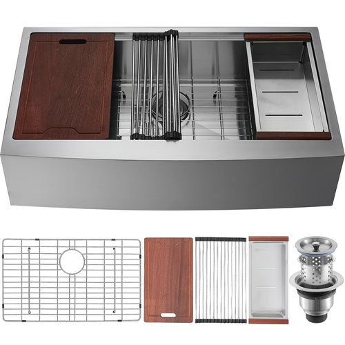 36" Stainless Steel Drop-In Kitchen Sink Single Bowl
