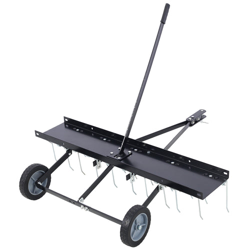 40-Inch Lawn Sweeper Tow Behind Dethatcher Rake