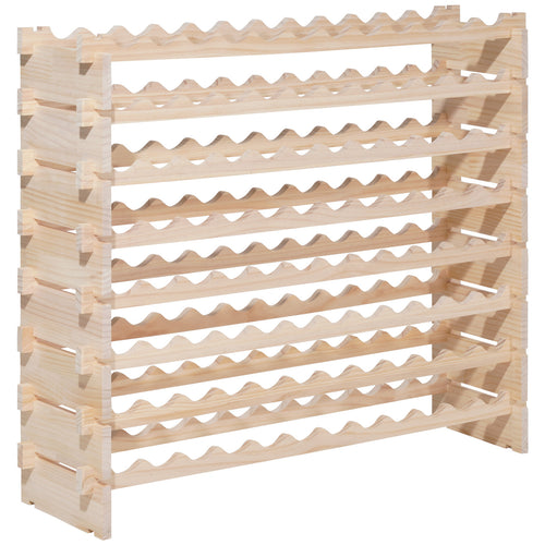 96 Bottle 8-Tier Stackable Modular Wood Wine Rack