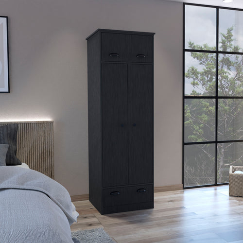 1-Drawer Engineered Wood Dresser Black