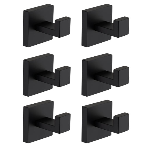 6 Pack Stainless Steel Wall-Mounted Towel Hooks