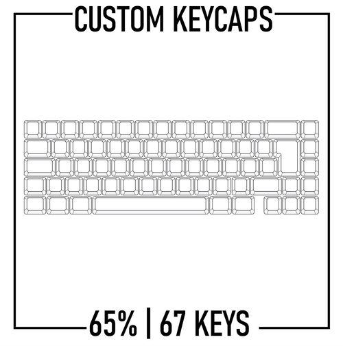 65% Custom Keycaps Set, ISO 67 Keys