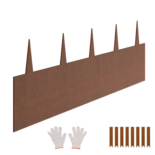 Weather-Resistant Steel Landscape Edging 6-Pack 40x8