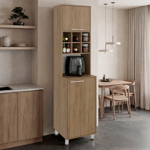 80" Double Door Kitchen Pantry Cabinet with 6 Cubbies