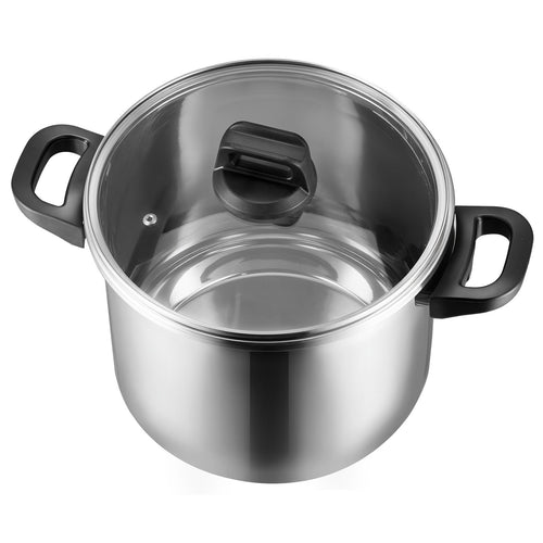 12Qt Stainless Steel Pressure Cooker Canner with Glass Lid
