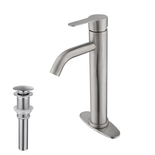 Single Handle Bathroom Sink Faucet with Pop-Up Drain