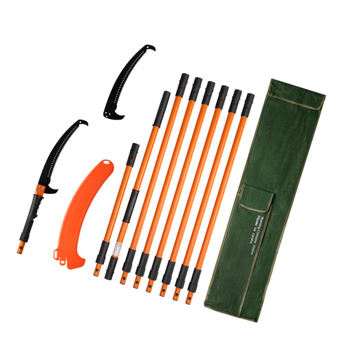 Extendable Pole Saw 4.46-26.4 ft 65Mn Steel Blade Tree Pruner