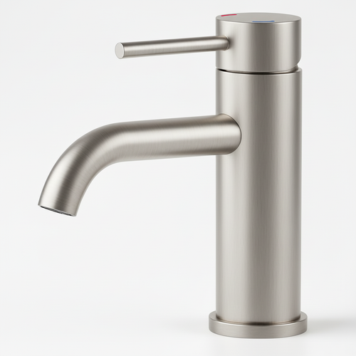 Brushed Nickel Single Handle Bathroom Faucet Stainless Steel