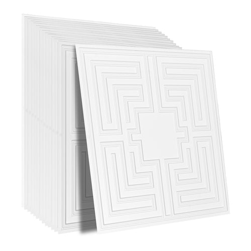 Ceiling Tiles, 12-Pack 24 x 24 in, Drop Ceiling Tiles Premium PVC Sheet