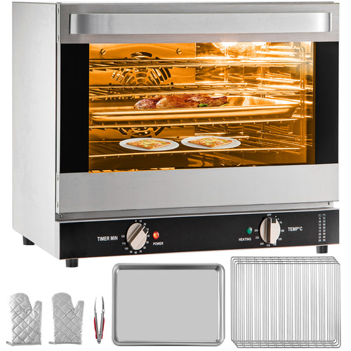 Commercial 66L Half-Size Convection Oven 1800W 4-Tier