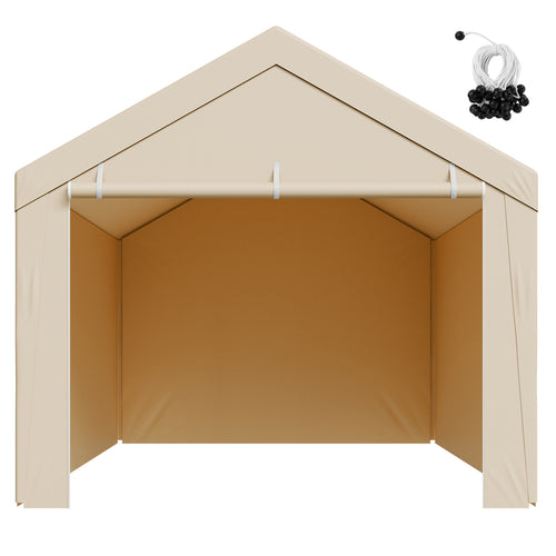 10 x 20 ft Carport Canopy Tarp with Sidewalls UV & Waterproof