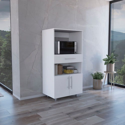 Worland Pantry Cabinet Microwave Stand with Drawer