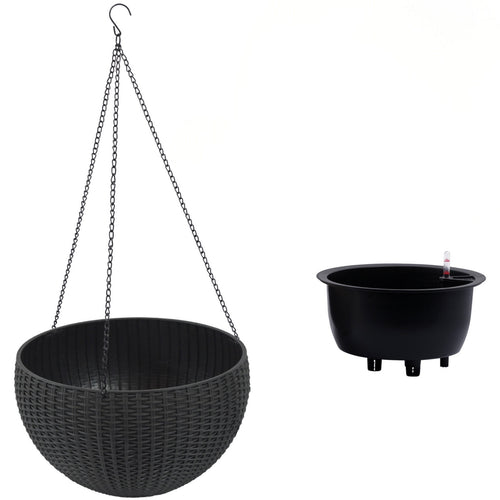 13.4" Self-Watering Hanging Planter with Water Indicator, 2-Pack