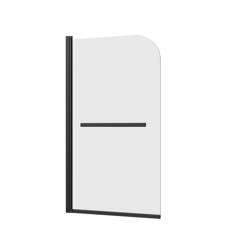 Frameless Tempered Glass Shower Door 31" x 55" Matte Black