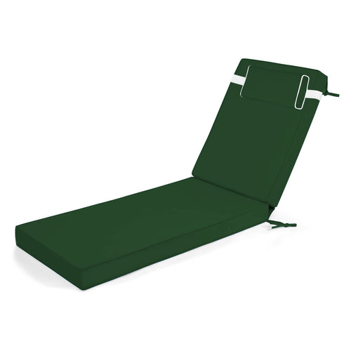 Outdoor Chaise Lounge Cushion 80x26x3" with Ties