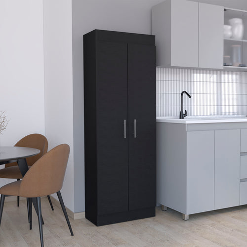 Nepal Pantry Cabinet 2-Door Multi-Shelf Storage