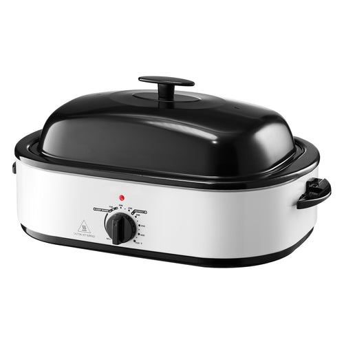 18 Qt Electric Roaster Oven 150-450F Self-Basting Lid