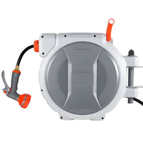 Wall Mounted Garden Hose Reel 1/2" x 100 ft with Sprayer