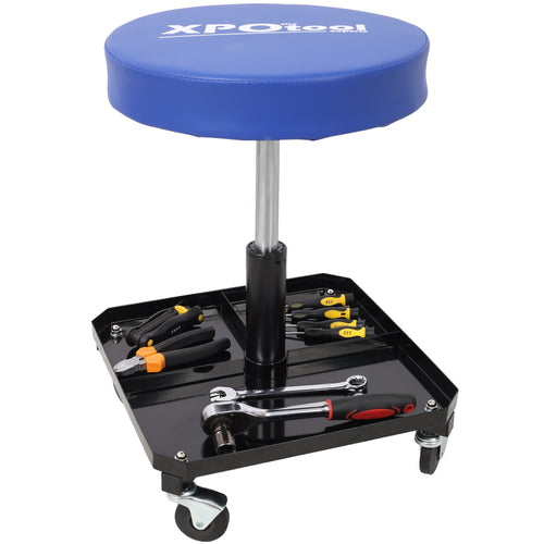 250 lb Rolling Pneumatic Creeper Mechanic Stool Tool Tray