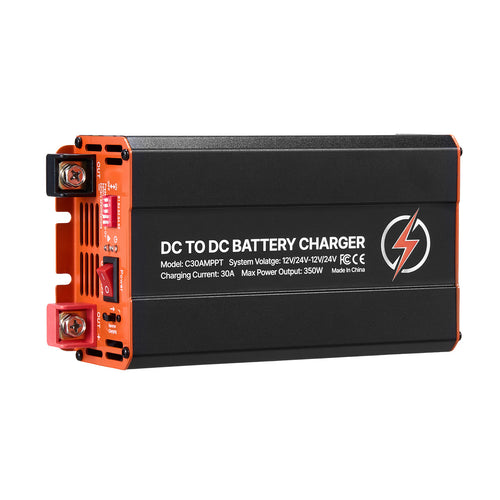 DC to DC MPPT Solar Charger 350W 30A LiFePO4 RV Backup