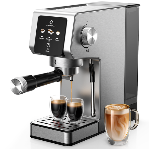 20-Bar Espresso Machine 1300W Professional Automatic Steam Wand