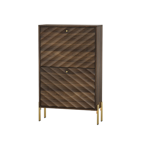 Mid-Century Modern Walnut Shoe Cabinet 23.6