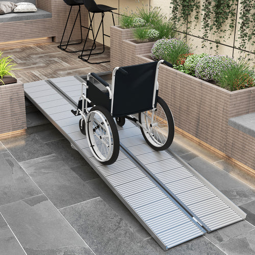 Aluminum Wheelchair Ramp 10 Ft Folding Portable 600 LB Capacity