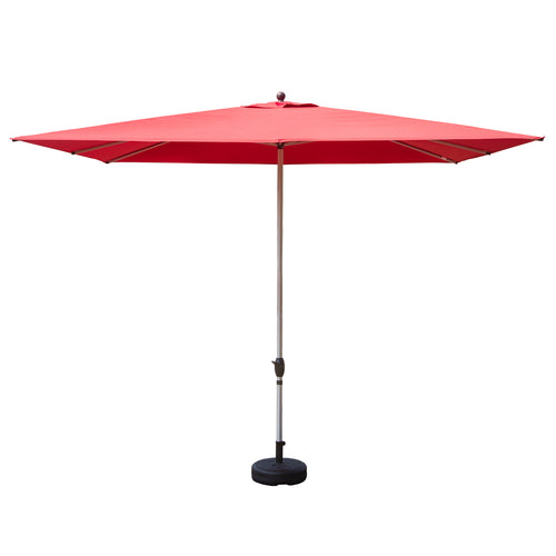 Rectangle Patio Umbrella with Crank Lift , Brick Red(Base not included)