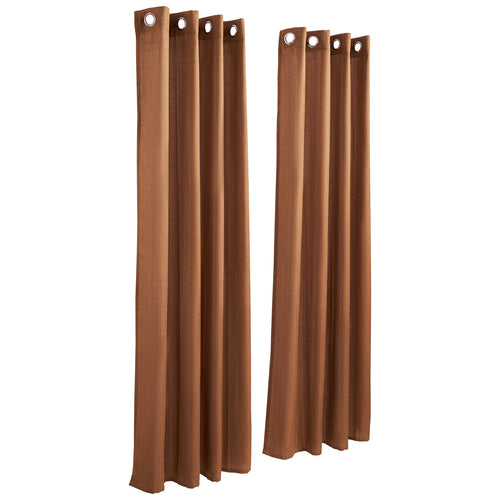 Natural Linen Curtains 52x84 2 Panel Grommet Light Filtering