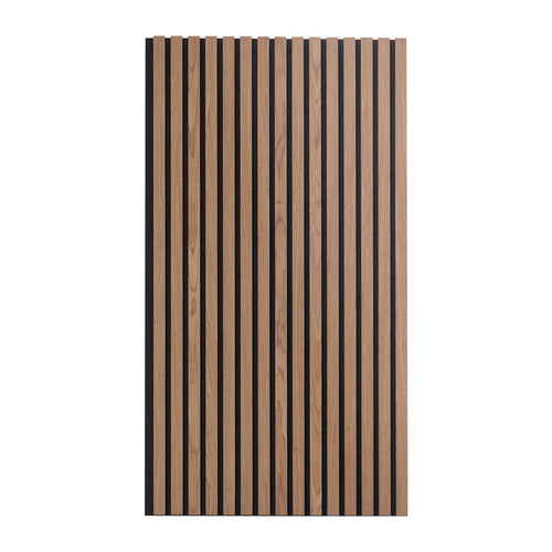 Wood Slat Acoustic Panels 23.6 x 47.2" MDF Walnut