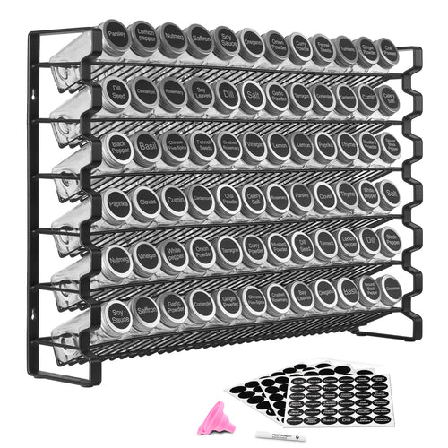 Cabinet Spice Rack Organizer 4 Pack Wall Mounted Seasoning Storage