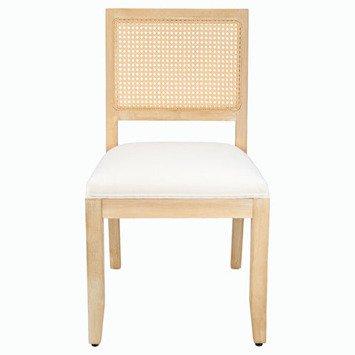Farmhouse Rattan Dining Chairs Set of 2, Mid Century Modern