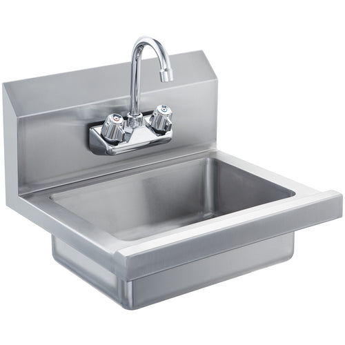 Stainless Steel Wall Mount Hand Sink 17 x 12.8