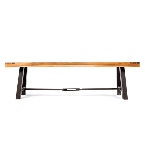 Acacia Wood Outdoor Patio Dining Bench Backless