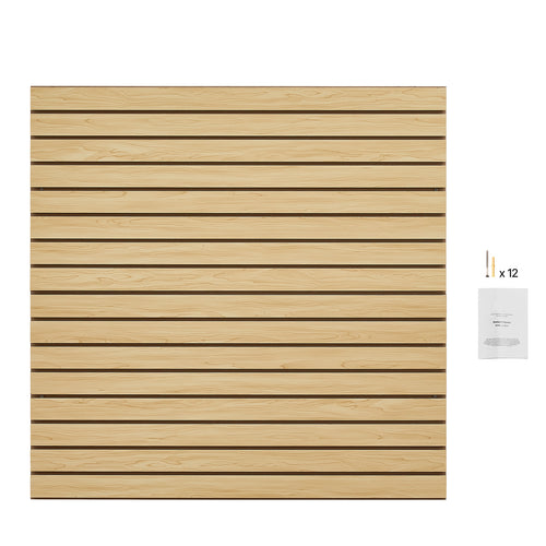 4x4 ft MDF Slatwall Paneling Garage Storage Modular Design