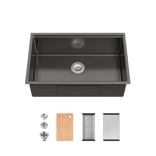 Stainless Steel Undermount Kitchen Sink 30"x19" Single Bowl