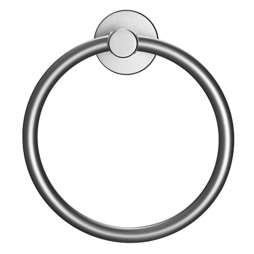 Gun Grey Round Towel Ring, Bath Hand Towel Holder Aluminum