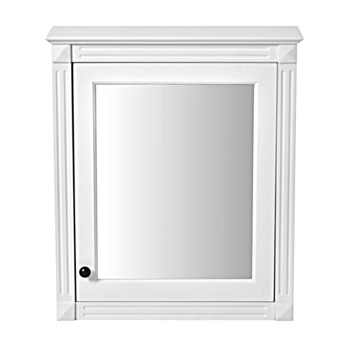 White Bathroom Medicine Cabinet with Mirror 24" x 27