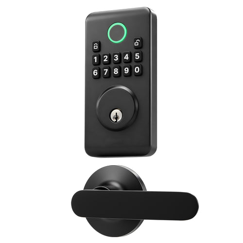 Keyless Entry Door Lock with Handle Set, Electronic Keypad Deadbolt