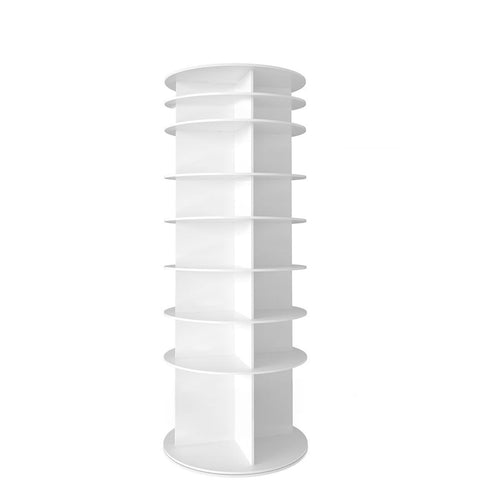 8-Tier 360 Degree Rotating Shoe Rack Tower White