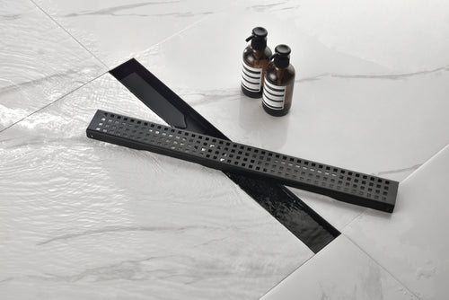 304 Stainless Steel Linear Shower Drain Quadrato Grate Hair Strainer