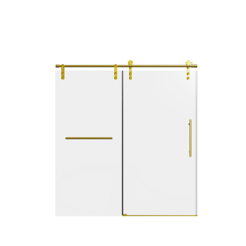 Frameless Sliding Shower Door Brushed Gold 56-60" W x 66" H