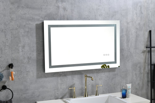 LED Bathroom Mirror 36" x 24" Dimmable Anti-Fog Wall Mount