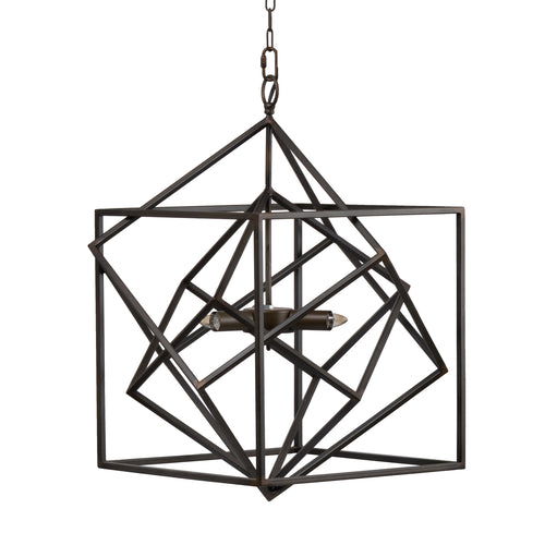 3-Light Metal Chandelier Hanging Fixture Adjustable Chain