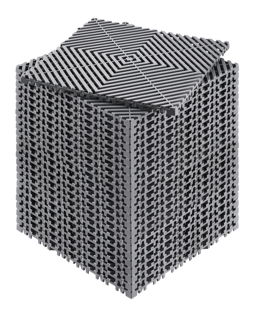 12" x 12" Interlocking Drainage Floor Tile Mat, 24 Pack Gray