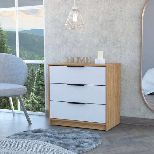 Kaia 3 Drawer Dresser White Pine