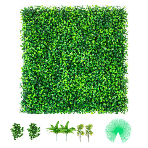 Artificial Boxwood Hedge Wall Panels 20 Pack 20"x20" Privacy