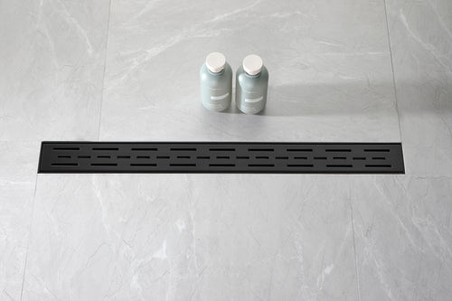 28" Linear Shower Drain 304 Stainless Steel Brick Pattern Grate
