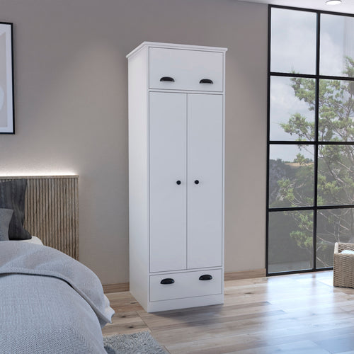 1-Drawer Engineered Wood Dresser White